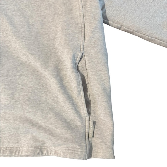 Varley Sweatshirt Atlas Mockneck Size Small Beige Pockets Zipper Sides Comfort - Picture 5 of 11